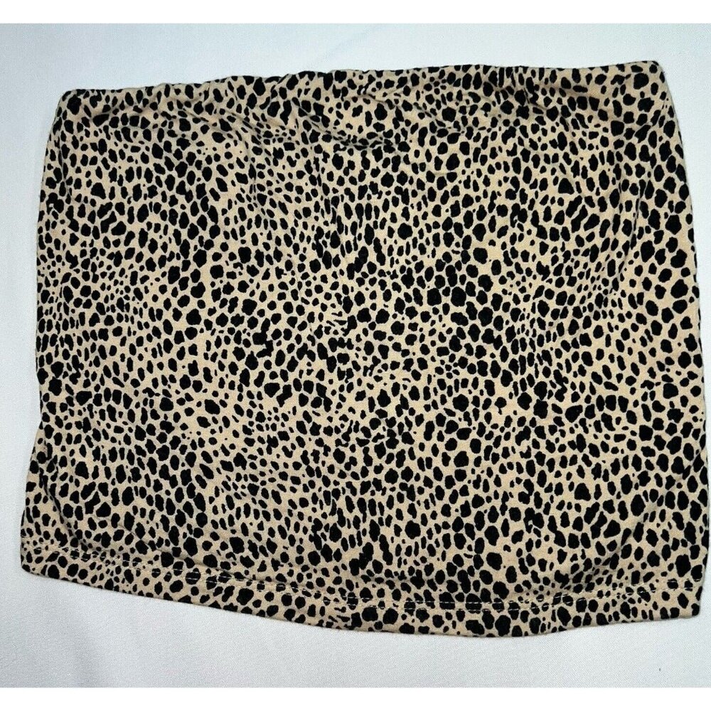 American Eagle Tube Top Womens Medium Animal Print Strapless Shirt Summer Beach